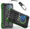 56800mAh Power Bank Solare con 4 Cavi:30W Caricabatterie Portatile Solare Ricarica Rapida,Power Bank Senza fil con Torcia LED | Bussola, 6 Uscite 3 Ingressi per Smartphones,Tablets