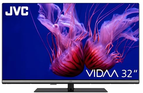 JVC QLED VIDAA LT-32VQF555D Téléviseur Full HD HDR avec Triple Tuner intégré LED Noir 32
