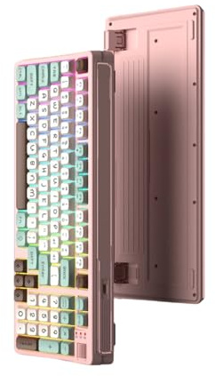 YiQinzcxg Büro Gaming Tastaturen Mit Taktilem Lautstärke Scrollrad Dynamischer RGB Beleuchtung 97 Tasten Platzsparendes Kabeldesign Kompaktes Layout. Computertastaturen