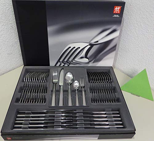 Zwilling Dinner Set King Satinato 60 Pezzi, Acciaio Inox, Argento, 48 x 38 x 28 cm