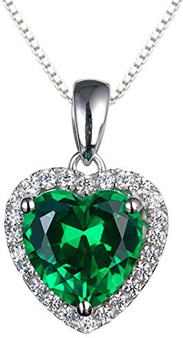 Navachi Placcato oro Cuore verde Smeraldo artificiale