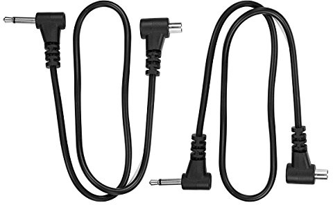 (2 PCS) 2.5mm to Male Flash PC Sync Cable,12-Inch/30CM 2.5mm Plug to Male Flash Sync Cord for Camera Photography Connector