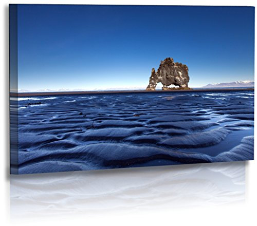 Fotoatelier Dirk Haas Premium Acrylglasbild XXL - Natur - Landschaft - Island - Bild - Felsen - Meer - Strand - Steine - Acrylglas : 140 cm x 80 cm