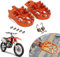 AnXin Furasten Pedale CNC fr SX SXF EXC EXCF XC XCF XCW XCFW SMC 65 85 125 150 200 250 300 350-1290 Motorrad aus Aluminium in Orange, Vorder, Universelle Passform