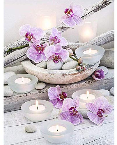 ParNarZar DIY 5D Diamant Painting Set - Blumen - Diamond Painting Schloss Full Strass für Haus, Wand Und Eingang Dekorationen Sein - 35X45cm