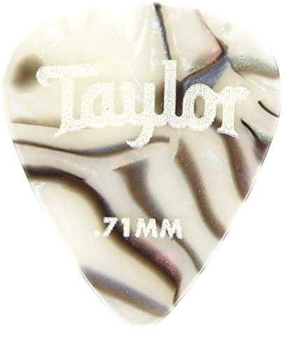 Taylor Picks - Celluloid 351, Abalone.71 mm, 12 Pack