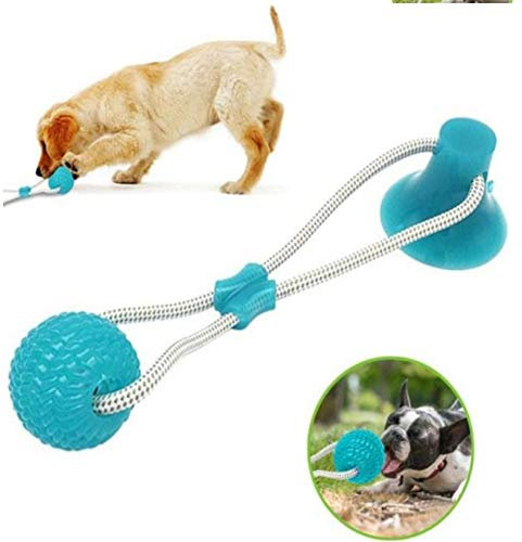 KANKOO Palla con Ventosa per Cani Palla per Cani Palline di gomma per cani Pet gioca giocattolo Giocattolo del rimorchiatore di aspirazione del cane green