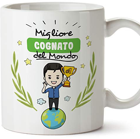 Mugffins Tazza Cognato -Famiglia Mondo -Idee Regali Divertenti e Originali -Tazze di caffè eTè -