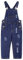 KIDSCOOL SPACE Salopette di jeans per bambina, salopette di jeans attillata grande con strappi, blu, 8-9 anni