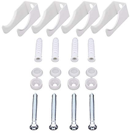 NRG Traditional Cast Iron Style Double Column White Radiator Brackets Fitting Kit