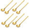 Lot de 8 Pièces cuillèresexpresso manche en acier inoxydable doré pour,Postuler àpour café,sucre,dessert gâteau,crème glacée,soupe,hors-dœuvre,cappuccino - 13cm