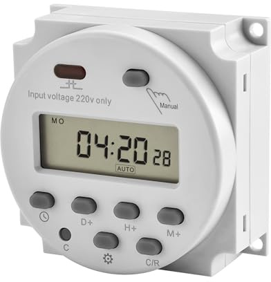 Heschen CN101A - Interruttore a relè digitale LCD di potenza settimanale, 200-250 VAC, 16 Amp 5 pin