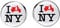Simple I Love New York City Ohrringe Silber Farbe Cartoon Funny Art Foto Glas Runde Ohrstecker Modeschmuck Urban Souvenirs