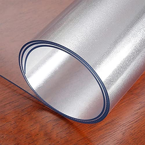 Mantel Transparente Placa De Cristal Protector Suelo 1.5 mm/2 mm/3mm Aceite Impermeable Mesa De Comedor Tapete para Mesa De Centro Encimera de Vidrio (Grosor:3mm,Talla:100x280cm/39.4x110.2in)