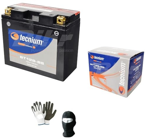 Compatible avec Yamaha 600 XJ6 2009 A 2013 Batterie TECNIUM BT12B-BS 10 AMPÈRES 12 Volts Batteries PRÊTES pour Usage SPÉCIFIQUE Moto Scooter 150X69X130MM