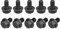 sourcing map 20 Stück Gezackte Sechskant Flanschschrauben M6x10mm 10.9 Kohlenstoffstahl Schrauben