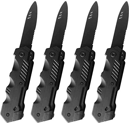 NITAIUN 4 Pièces Couteaux Rétractables, Poignards Disparaissants d'halloween Faux Couteau Astuce en Plastique pour Poisson d'Avril Trucs de Magie de Farce Jouet Accessoire