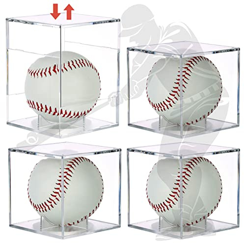 LRANFOW Baseball-Etui, passend für offizielle Ballgröße, 4 Stück