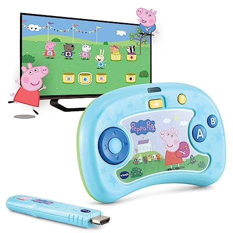 VTech - V.Smile TV New Generation Peppa Pig | Consola educativa para niños +3 años | Aprende a Contar, Vocabulario, secuencias númericas | Exclusivo en Amazon | Versión ESP