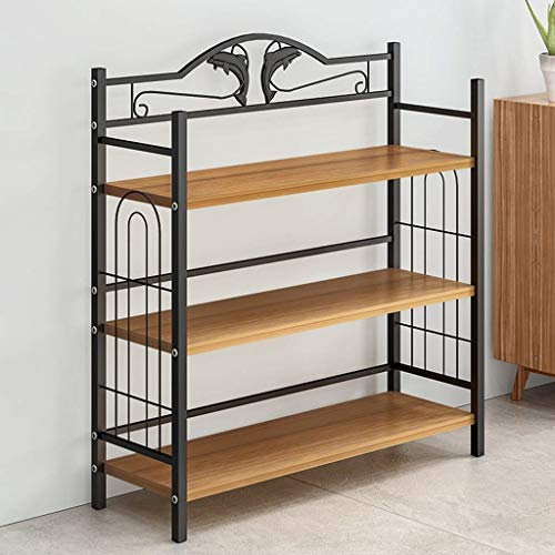 Eisen Schuhregal Schuhe Bank Pantoffel Aufbewahrung Stiefel Organizer Schrank Stehend Vliesstoffabdeckung Kleine mehrschichtige Stapelbare Regale (Color : Nordic Walnut) Marriage