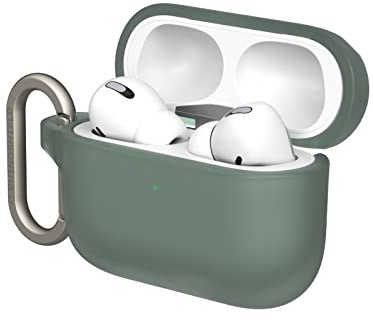 RhinoShield Kopfhörer-Hülle für AirPods Pro - Salbeigrün | Fallschutz nach Militärstandard, kabelloses Laden, Karabiner inklusive