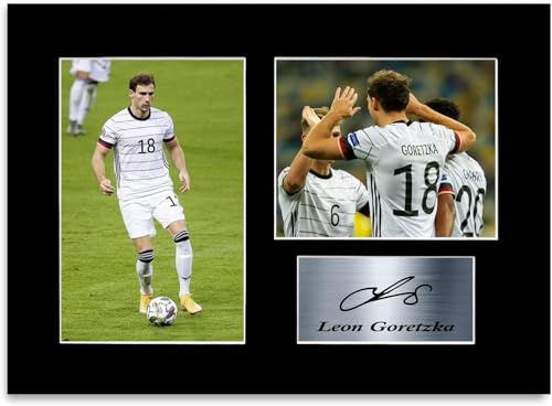 Leon Goretzka Signiertes Foto Halterung für Fotodisplays A4 Plakate Poster