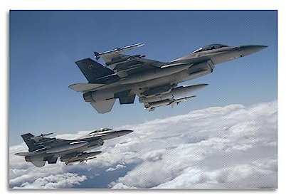 WELYK Luftfahrt-Poster für F16 Fighter Jet Poster, dekoratives Gemälde, Leinwand, Wandposter und Kunstbild, modernes Familien-Schlafzimmer, 30 x 45 cm