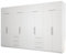 e-Meblast Moderner Kleiderschrank 360x220 cm - Geräumiger, praktischer Schrank mit Kleiderstange, Ablagen, Schubladen - Garderobe, Schlafzimmerschrank für Schlafzimmer, Ankleidezimmer - Weiß