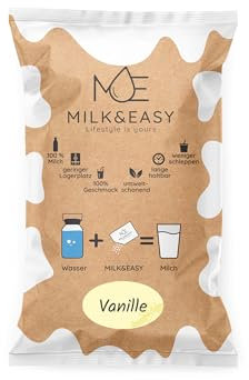 Vanille Box (6er Pack) - Milk&Easy - H-Milch Pulver Vollmilch 6er Pack Vanille - Alpenmilch Camping lange haltbar…