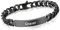 XUANPAI Herren Armband Personalisierte Edelstahl - Silber Panzerkette Armband Hip Hop Rapper Armkette Modeschmuck mit Gravur, Armband mit Namen für Männer (Schwarz (BR-069), Personalisierte)