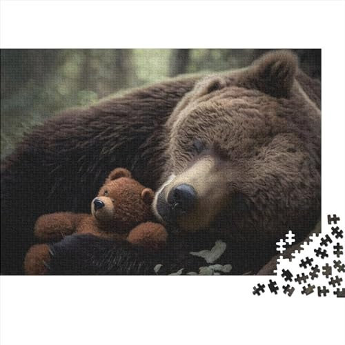 Brown Bears And Teddy Bears Jigsaw Puzzle for Adults Fun 1000 Pieces Decoration Toy Intellectual Game Stress Relief Toy Education Game 1000pcs (75x50cm)