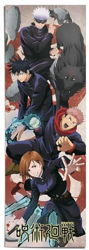 REINDERS Poster, Jujutsu Kaisen, Kinderzimmer, Bilder, Wanddeko, Room Decor, 170 gr. glänzend Bilderdruckpapier, Mehrfarbig, 158x53cm