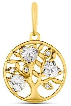 Ciondolo albero della vita donna Oro Giallo 9Kt Stroili Poeme con zirconi 1418149