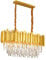 AHXIAOZN Lámpara de araña moderna de cristal,Luz de techo de cristal K9,10xE14 Luces,para comedor, cocina, sala de estar, dormitorio, pasillo, cafetería, bar(80 * 30 Cm,Oro)