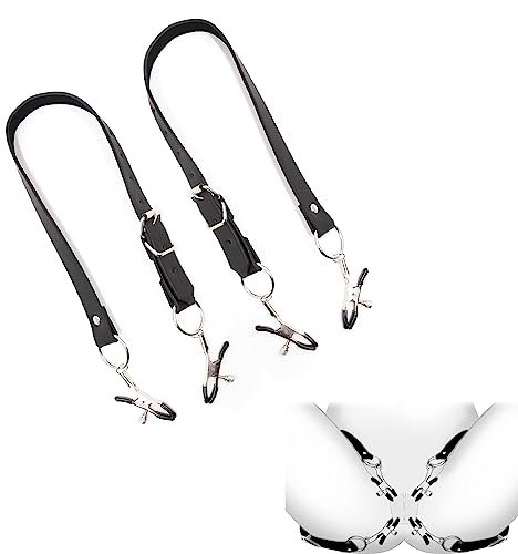 Generic Adjustable Clamps for Women with Metal Chain Non-Piercing Decorative Clips,Nipple Clamps for Pleasure SexNon Piercing Jewelry Clip on Jewelry Chain Body Jewelry for Women(2pcs)