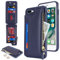 SailorTech for iPhone 7 Plus Phone Case with Credit Card Holder for Men, iPhone 8 Plus Case with Credit Card Slots Wallet Zipper Case for Women - Blue
