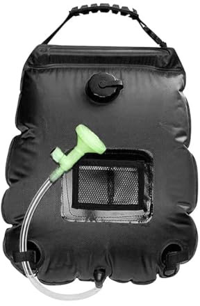 CENPEK Ducha Solar portátil para Camping, Bolsa de Ducha de Agua Caliente al Aire Libre de 20 l, Ducha Solar para Camping con indicador de Temperatura