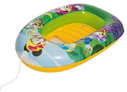 Avilia Aufblasbares Schlauchboot für Kinder, Mehrfarbig, mit lustigen Figuren, 102 x 69 cm, aus strapazierfähigem PVC, ideal für Meer oder Pool für 1 oder 2 Kinder – leicht aufzublasen und zu tragen