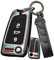 Ysbxitu Clé de voiture intelligente en métal Accessoire de voiture compatible avec VW Golf 7 Polo Tiguan pour Seat Ibiza Ateca pour Skoda Fabia MK7 Boîtier de télécommande Boîtier de clé de voiture