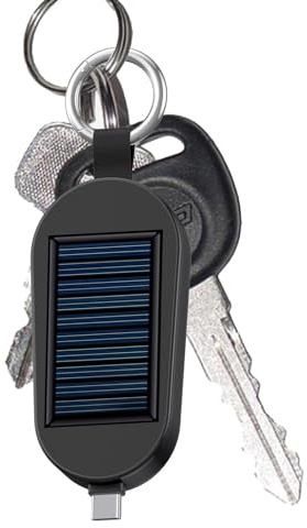 Portable Solar Power Bank – Solar Mobile Phone Charger Power Bank – Keychain Charger, Solar Power Bank with Type C | Portable Solar Power Bank