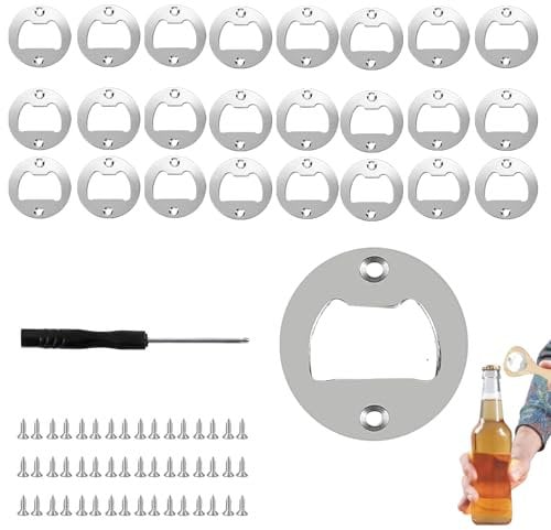 25 Stück Flaschenöffner Rohling Bieröffner Einsätze Hardware-Kit mit Schrauben für Küche Bar Restaurant Flaschenöffner Harzformen DIY Basteln