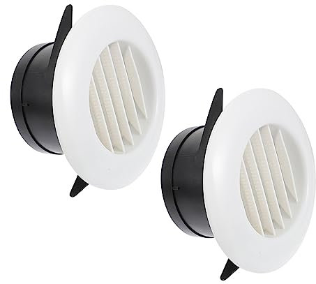 Ciieeo 2piezas Tapa Rejilla Ventilación Redonda Para Sofito Aire Acondicionado Fácil Instalación