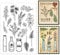 GOMAKERER 1 Sheet Clear Stamp, Vintage Botanical Glass Bottle Background Transparent Rubber Stamps Reusable Silicone Clear Stamp Seals for Card Making Scrapbooking Album Decor