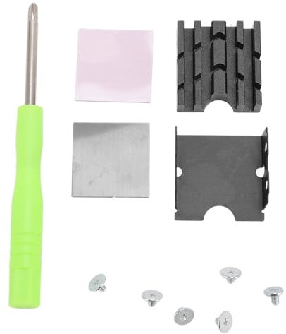 M.2 2230 SSD Heatsink, Double Sided Clamp Design Heat Sink Cooler with 6 Adjustable Height Screws, Thermal Silicone Pad, M.2 2230 NVME SSD Copper Heat Sink