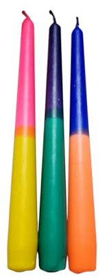 DIP DYE KERZEN SET Kerzen bunt mit Farbverlauf, Kerzen mehrfarbig in neon, pastell und bunt extra lang, Geschenk Frau, Freundin Mitbringsel Erwachsene, Geschenk Geburtstag Kollegin GLOWYBOX (3)