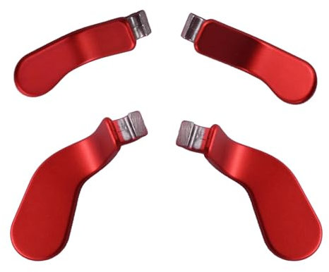 4 Paddle per Controller Elite per Xbox Elite Controller Series 2, Paddle Metallici Intercambiabili e Blocchi per Grilletto di Ricambio per Xbox Elite Series 2 Core,Colore: Rosso