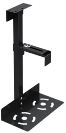 Wadakada Universal PC Case Holder Adjustable Host Box Stand Versatile Under Desk or Wall Side Mount, Cpu Stand Lift Black