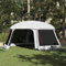 Gecheer Poolzelt mit abnehmbarem Überzelt Netzwänden Grau 618x532cm, Pooldach, Pool-Pavillon, wasserdichtes Zelt, Poolpartyzelt, Poolüberdachung