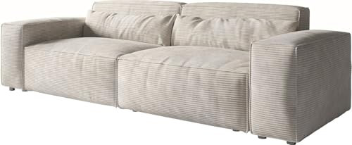 DELIFE Big-Couch Sirpio XL Cord Beige 270x130 cm