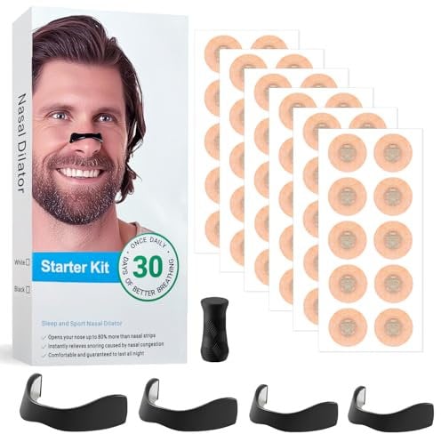 Nasenpflaster Magnet, 60 Stück Anti Schnarch Magnetic Nose Strip, Wirksame Nasal Strips Gegen Schnarchen, Magnetische Nasenstrips Besser Atmen und Schlafqualität
